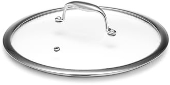 HexClad Tempered Glass Lid, 10-Inch, Designed for HexClad Hybrid Cookware, Steam Vented, Dishwasher Safe