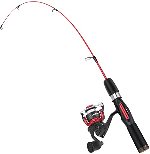 PLUSINNO Ultralight Ice Fishing Rod and Reel Combo, 25”/26”/27”/28” Sensitive Ice Fishing Pole Ice Fishing Gear for Walleye Perch Panfish Bluegill-G