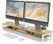 Fenge Dual Monitorständer Riser 108cm Große Computer Bildschirmständer für PC/Laptop/Fax/Drucker/TV, Schreibtisch Organizer,Tragfähigkeit 45KG (Eiche)