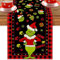 GreenYeah Weihnachten Tischläufer, Grünes Monster Weihnach Tischläufer, Grüner Elf Weihnachten Tischläufer, Linen Weihnachtstischdecke, Winter Urlaub Rustikale Küche Esszimmer Deko 40 x 180CM (B)