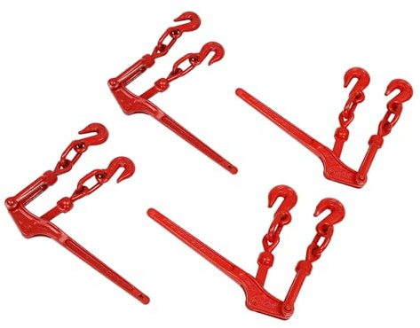 4 Pack Snap Chain Binder Lever Chain Binders Heavy Duty Cargo Control Load Binders Recoilless Lever Style Chain Binder 9200 Pound Load Capacity Durable Carbon Steel Transport Chain Accessories
