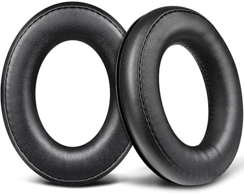 SOULWIT Cuscinetti Auricolari Ricambio per Sennheiser HD620S Cuffie, Padiglioni Cuffie con Pelle Proteica Più Morbida, Schiuma Ad Alta Densità, Spessore Aggiunto - Nero