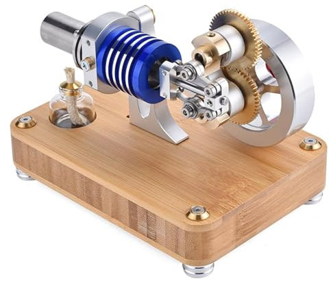 Maqueta Motor Modelo Adulto Motor Stirling De Metal Que Funciona con Lámparas De Alcohol, Modelo Rombico De Máquina De Vapor De Aire Caliente, Modelo Físico Científico Stirling