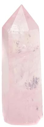 naturlig rosa kristall enkel spetsig kristallkolonn sexkantigt prisma råsten ornament rosa kristallkolumn - rosa kristall - 11-12 cm