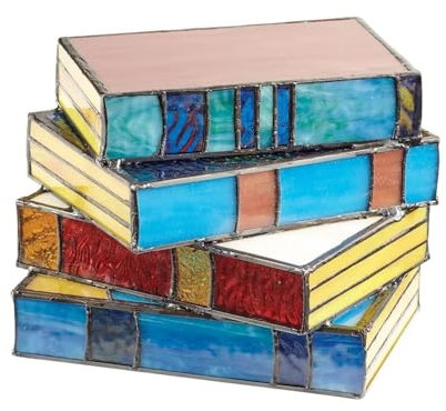 Luces nocturnas con batería para adultos, vidrieras, apiladas, lámpara de vidrio apilado, lámpara LED para mesita de noche, mesita de noche, iluminación de esquina para el hogar, mesa vintage, batería