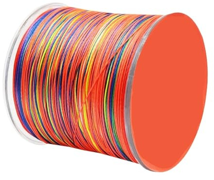 Línea de Pesca Trenzada, Compatible con Agua Salada, Dulce, 9 hebras, Visibilidad Colores(9X 500M 85LB)