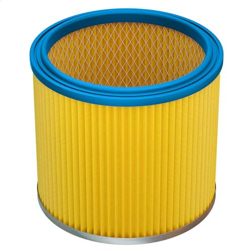 vhbw 1x Faltenfilter kompatibel mit Rowi 20 PX 1.1, FAM Aquavac, Nevac PT450, GO On NT 1300i, Tarrington House WVC3500 Staubsauger - Patronenfilter, Blau Gelb
