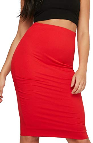Emma & Giovanni - Falda Lápiz Ajustada hasta la Rodilla Bodycon - Mujer