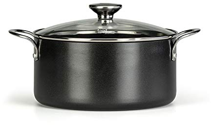 Food Appeal BioCook Kochtopf, Kasserolle 24cm, 5l mit Glasdeckel | Bio-Beschichtung, anti-haft