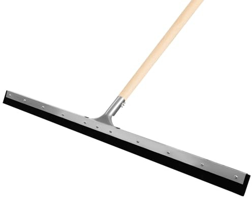 KOTARBAU® Escoba de Goma para Suelo - Acero - 90 cm - con Palo de Madera - 150 cm - Escoba De Agua - para Interior y Exterior - Haragán De Limpieza - Escobilla de Goma para Suelo