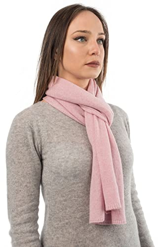 DALLE PIANE CASHMERE - Pure Cashmere Scarf - Made in Italy - Men/Women, pink, One size