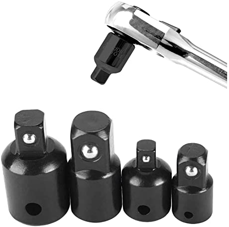 Adaptadores Conversores Reductores De 1/2 3/8 1/4,Adaptadores Reductores,4 Piezas Adaptador De Zócalo,Adaptadores Para Llaves De Vaso De Acero Al Cromo Vanadio 1/2 1/4 3/8,Enchufe De Impacto