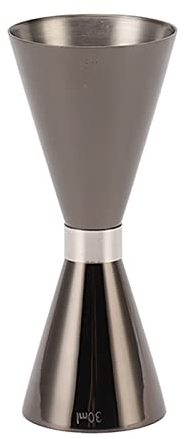 Doppio Jigger da Cocktail in Acciaio Inossidabile 304 con Bilancia, Attrezzo da Bar in Stile Giapponese con Misurino da Bar per Barman Jiggers da, Misurino per Bevande per (Nero)