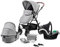 Kinderkraft MOOV Kinderwagen 3 in 1 Kinderwagenset bis 26 kg mit Kindersitz I-SIZE 40-75 cm, Buggy Funktion, Liegeposition verstellbar, Große ausziehbare Verdeck, Zubehör inklusive, Grau