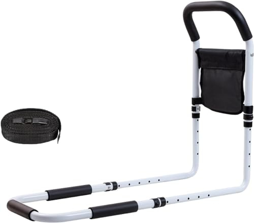 kajkey Aufstehhilfe Bett, aufstehhilfe für betten, 150 kg Belastbar, mit Aufbewahrungstasche & Befestigungsgurt, Passend für Einzel-, Doppel-, Queen-&Kingsize- Betten