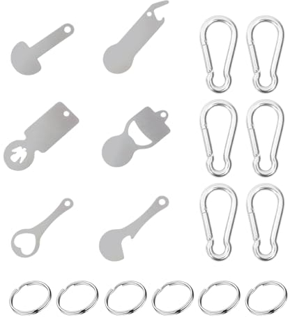 SUpoetry 6 Pezzi Chiave Per Carrello Della Spesa, Gettone Carrello Spesa, Moneta Carrello Spesa, Per Sbloccare i Carrelli Del Supermercato(6 Fibbie Da Alpinismo)