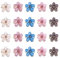 20 Stk Blumen Haarspangen, Mini Diamant Haarschmuck, Kleine Blumen Haarklammer für Damen, Mädchen, Alltag, Foto, Party, Hochzeit - Schwarz, Weiß, Lila, Rosa, Blau