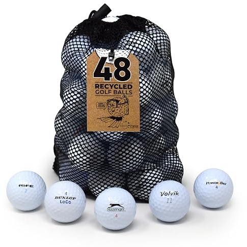 Second Chance Lake Golf Balls - 48 Assorted Recycled Grade A Used Golf Balls for Enhanced Distance - Great Selection Lake Balls for Golf Enthusiasts