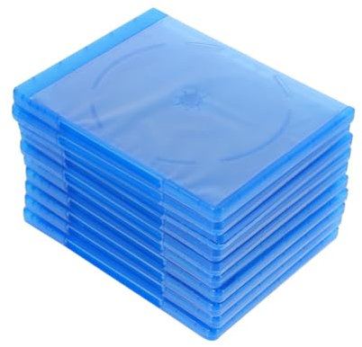 PHENOFICE Porta Cd Dvd Organizer 10 Pezzi Scatola Rettangolare Plastica Semitrasparente Personalizzabile Custodia Archiviazione Dischi per