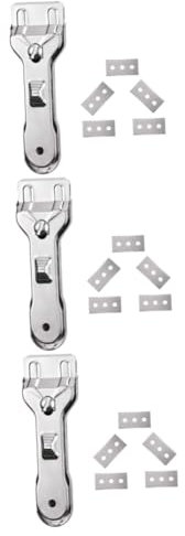 TOPBATHY 3 Set Raschietto per Lame di Rasoio Lame Multiutensile Definitivo Raschiatore Spatola Attrezzo Lama Elettrico Bloccare Raschiatori Puliti Acciaio Inossidabile Silver