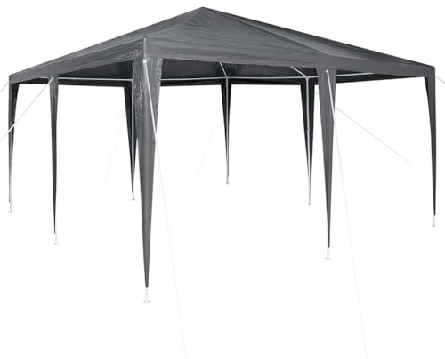 vidaXL Partytält Antracit 400 x 400 x 266 cm Polyeten och Stål