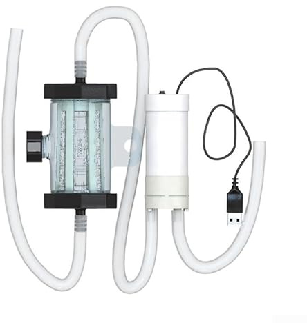 Lecreatekit Aspiradora eléctrica para peceras, limpiador eléctrico de arena de acuario, bomba USB, limpieza de acuario para reemplazo de agua de grava (2 metros)