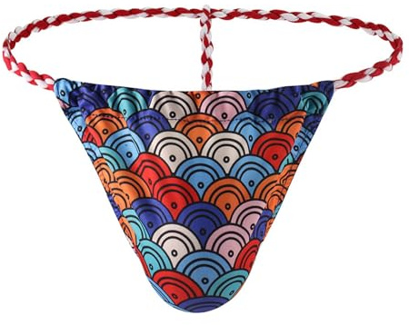 Vhersily Giapponese Perizoma String Tanga Uomo T Schiena Intimo Slip Sumo Party Clubwear da in Cotone con Vita Bassa Bikini Asciugatura Rapida Mutande Leggeri Traspiranti per Nuoto, Mare, Streetwear