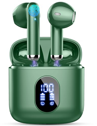 Cuffie Bluetooth 5.4, 2025 Auricolari Bluetooth 3D Stereo Cuffie Wireless In Ear con 4 ENC Mic, Cuffie Senza Fili Cancellazione Rumore 30Ore Cuffiette Sport Ear buds IP7 Impermeabili Headphones