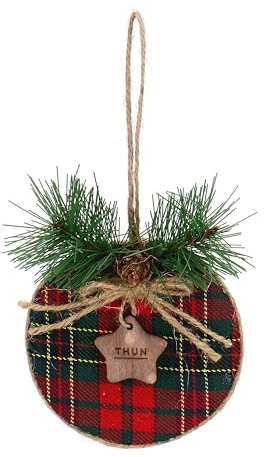 THUN - Set 4 palline natalizie in tessuto - Ø 9 cm