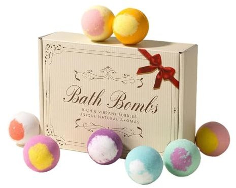 Confezione da 12 bombe da bagno, palline di sale, bombe da doccia con ingredienti naturali, bagno termale con bolle per uomini e donne, idratante per sci secco