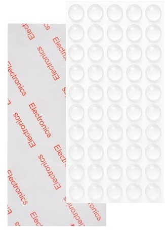 Silicone bumpers, 50 x Ø 8 mm self-adhesive elastic bumpers in transparent