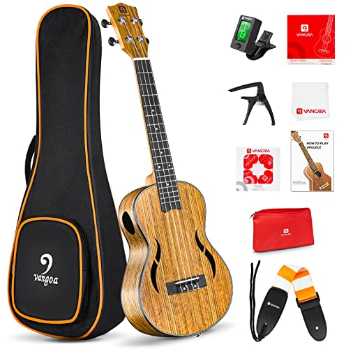 Vangoa Tenor Ukulele 26 Zoll Walnussholz Hawaii Akustik Ukulelen Einsteiger Set mit Gig Bag, Natürlich