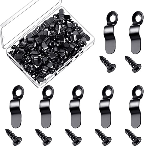 Hotop 50 Sets Picture Frame Turn Buttons, Metal Backing Clips with Screws