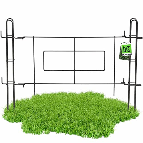 KADAX Gartentor, Tor aus Stahlstab, pulverbeschichteter Gartenzaun mit Metallbefestigungen, dekorativer Zaun für Garten, Zaunelemente (Gartentor für 60 cm)
