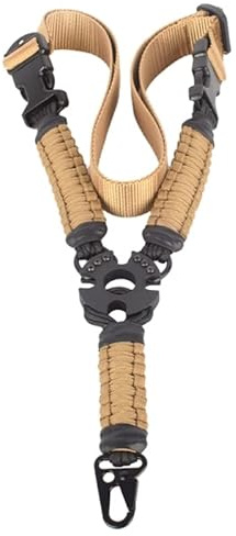 ACEXIER Pistole tattiche Fionda 3 Punti Bungee Airsoft Rifles Cintura di Cinghia Militari Caccia Parte Pistole a Tre Punti Cinghia (Tan)