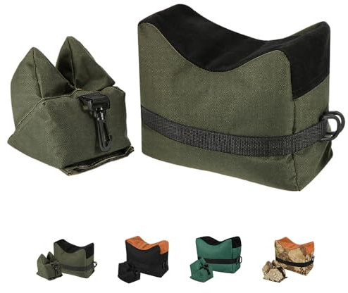 Shooting Rest Bags, Rest Front & Rear Support Sandbag Stand Holders with 600 Denier Polyester for Rifle Hunting Army Green (Bags Come unfilled)