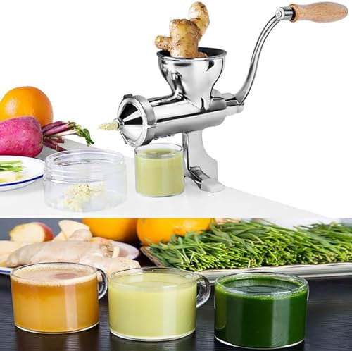 Manual Wheatgrass Juicer Extractor, Wheatgrass Extractor, Juice Flowing Out Smooth and Fast, Improv The Efficiency Of Juice Extraction, Separate Design, for Wheat Grass, Fruit, Vegetable
