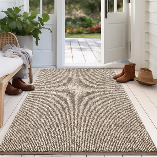 DOMUSTEX Schmutzfangmatte Innen 86 x 150 cm, Eingangsteppich, rutschfeste Fussmatte, Waschbar Teppich Läufer für Wohnzimmer, Küche, Schlafzimmer, Flur