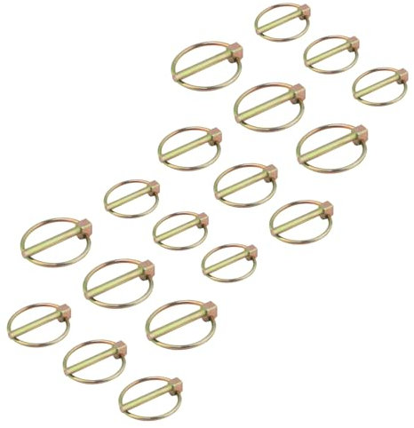 GIVIHGETI Lot de 18 goupilles pliantes rondes M4,5/M6/M8 - Assortiment de boulons, goupilles de serrage rapide, goupilles de verrouillage - Boulons de verrouillage pour bateau, vélo, remorque