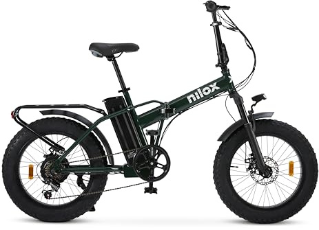 Nilox Bicicleta eléctrica X8 Pro 13Ah 36V 70km autonomía Plegable Verde LCD 250W