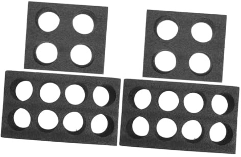 VICASKY 4 Pezzi Portabicchieri da Asporto Nero Vassoio Bevande Portatile per Caffè Tè al Latte Milk Tea Uso e Picnic