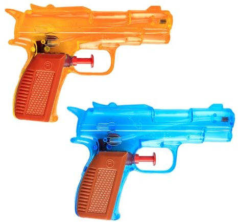 Hopzab 2 Pcs Water Guns, Bright Neon Water Pistols, Compact Squirt Toy for Summer Pool, Beach Party, Bath-Time Fun, Outdoor Games