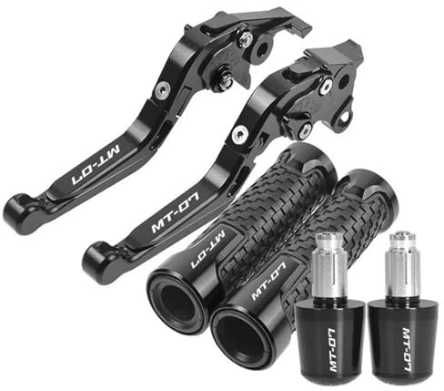 Manetas De Freno Y Embrague Para Motocicleta Para YAMAHA MT-07 MT07 MT 07 2014-2019 Con Puños Para Manillar Kit Palanca Embrague Freno Moto Puños Manillar(Color 1)