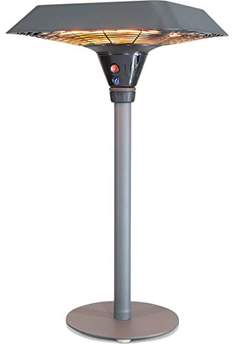 Kettler Kalos Universal Heater - Table Top Electric Patio Heater - Single Frost Halogen Heating - 2000W - Remote Control