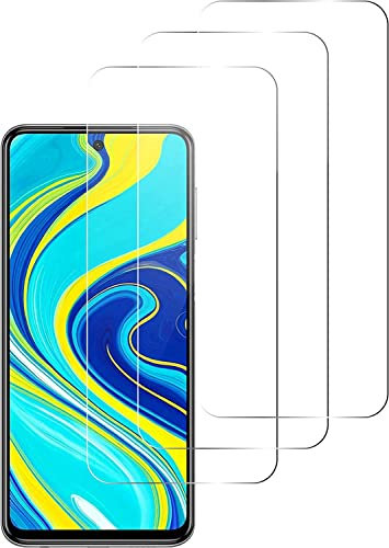QUITECO Protector pantalla para Xiaomi Redmi Note 9S, 9 PRO, 9 PRO MAX [3 Piezas] vidrio cristal templado