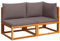 vidaXL Gartensofa mit Kissen 2-Sitzer Massivholz Akazie, Outdoor Sofa, Gartenmöbel, Terrassenmöbel, Terrassensofa, Gartengarnitur, Terrassengarnitur