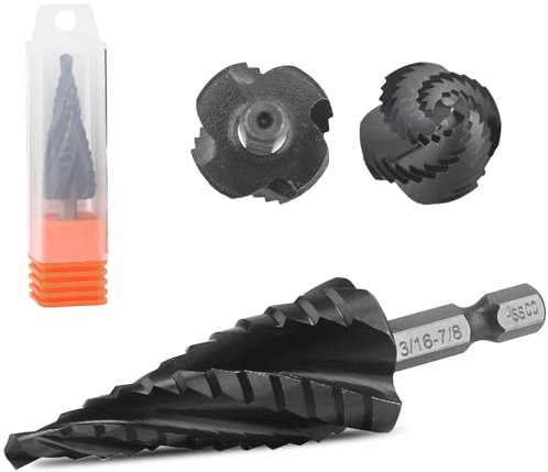 M35 Foret étagé en cobalt 3/16-7/8 12 niveaux Foret conique M35 HSS AlTiN Coated, 1/4 Hex Shank Step Bit pour percer des trous dans l'acier inoxydable, le cuivre, l'aluminium, le bois