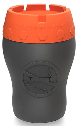 Car Silicone Ashtray,Auto Ash Tray Smokeless, Drop-Proof & Unbreakable Anti-Ash Splash Vehicle Cigarette Ashtray for Home Outside Office Car Accessories(Orange)