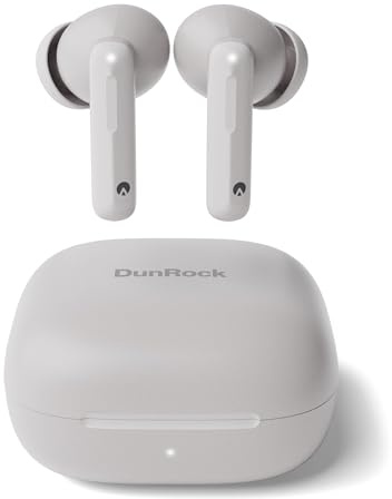 DunRock Bubble In-Ear Bluetooth 5.3 - Auricolari Senza Fili con ANC, Modalità di Trasparenza, Controllo App, Batteria 30h, Microfono ENC, Touch, USB-C, True Wireless per Lavoro, Sport e Giochi
