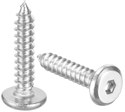 QUARKZMAN M3 x 16mm (25 Pezzi) Viti A Testa Cava Piatta E Rotonda, Acciaio Inossidabile Autofilettanti A Filettatura Completa Con Testa Esagonale Per Mobili In Legno